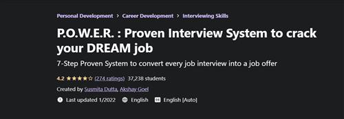 P.O.W.E.R. - Proven Interview System to crack your DREAM job