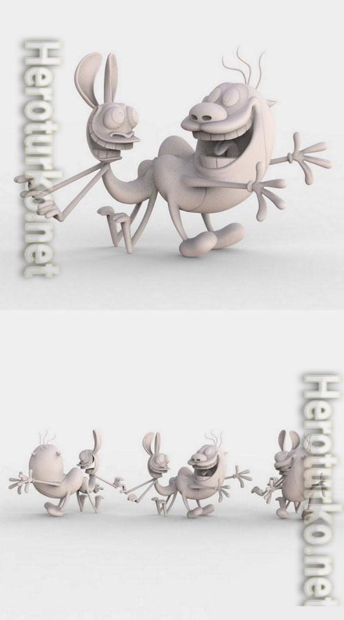 Ren and Stimpy 3D-Print