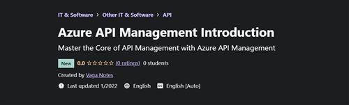 Udemy – Azure API Management Introduction
