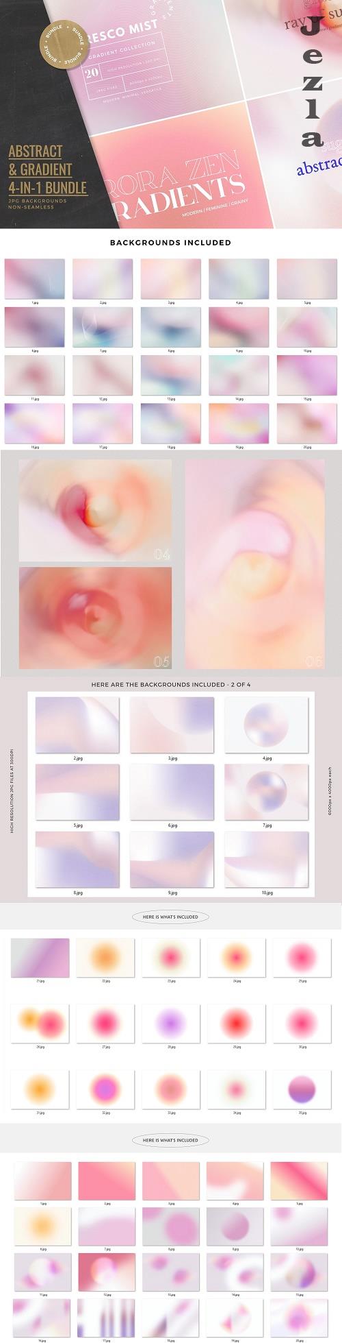 Bundle Abstract & Gradient 4-in1 - 6862480 - (Fresco Mist, Dreamy Sun-Kissed, Sugar Delight, Aurora Zen)