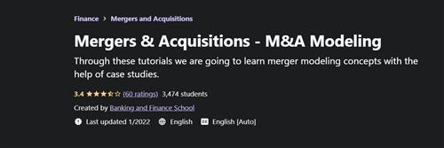 Udemy - Mergers & Acquisitions - M&A Modeling