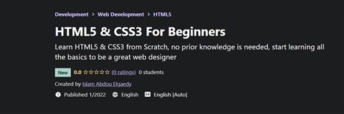 Udemy - HTML5 & CSS3 For Beginners