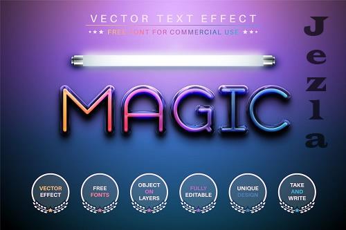 Magic Light - Editable Text Effect - 6860392