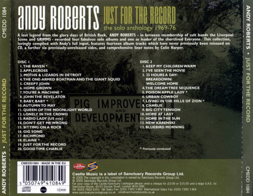 Andy Roberts - Just For The Record The Solo Anthology (1969-76) (2005) 2CD Lossless