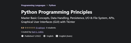 Udemy - Python Programming Principles