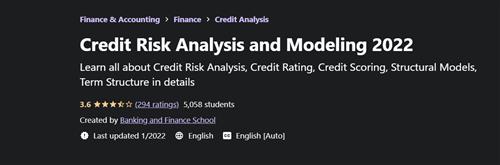 Udemy - Credit Risk Analysis and Modeling 2022