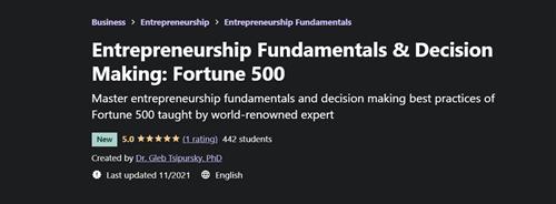 Entrepreneurship Fundamentals & Decision Making - Fortune 500
