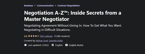 Negotiation A-Z - Inside Secrets from a Master Negotiator