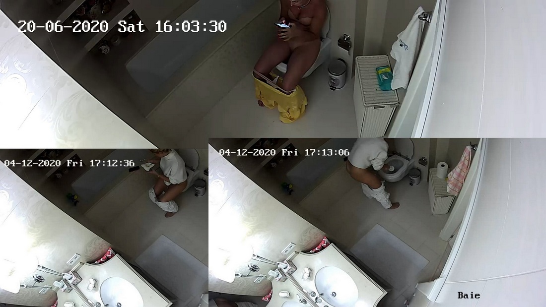Молодая мама какает дома в туалете (4 видео) [2020 г., Дефекация / Scat, 1080p, CamRip]