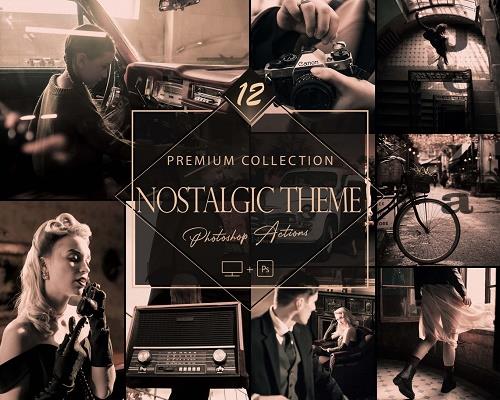 12 Nostalgic Theme Photoshop Actions, Moody ACR Preset, Retro Filter