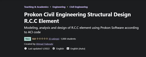 Udemy - Prokon Civil Engineering Structural Design R.C.C Element