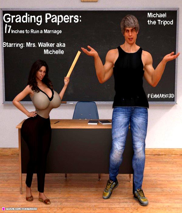 Fennario3D - Grading Papers: 17 Inches to Ruin a Marriage Starring 3D Porn Comic
