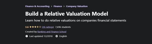 Udemy - Build a Relative Valuation Model