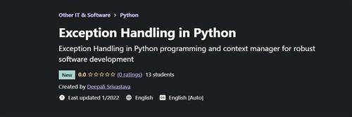 Deepali Srivastava - Exception Handling in Python