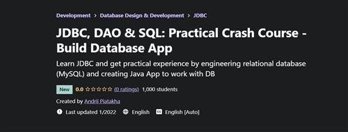 JDBC, DAO & SQL - Practical Crash Course - Build Database App