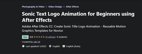 Jake M - Sonic Text Logo Animation for Beginners using After Effects