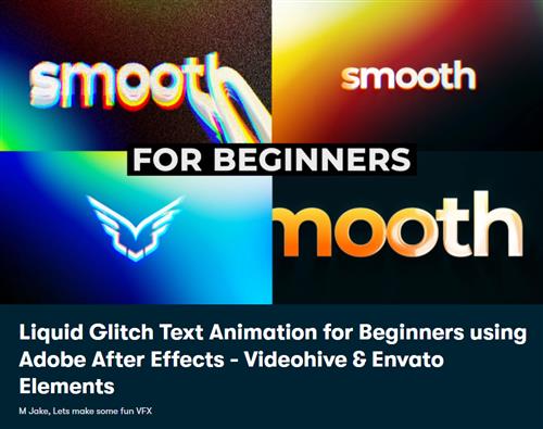 Liquid Glitch Text Animation for Beginners using Adobe After Effects
