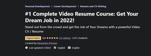 #1 - Complete Video Resume Course - Get Your Dream Job in 2022