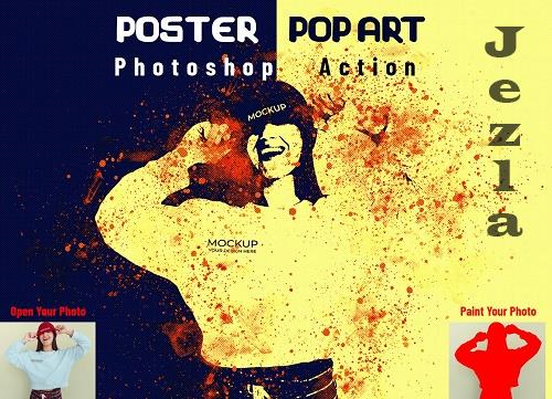 Poster Pop Art Photoshop Action - 6889884