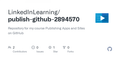 Linkedin Learning - Publishing Apps and Sites with GitHub-XQZT
