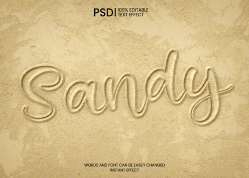Sand Text Effect PSD