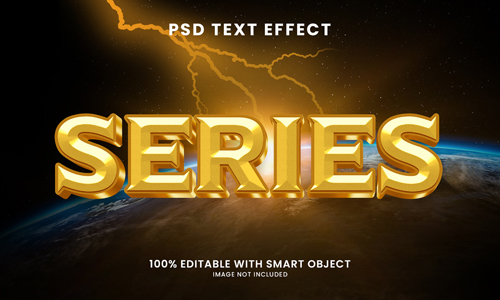Series 3d text effect psd
