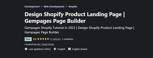 Design Shopify Product Landing Page – Gempages Page Builder