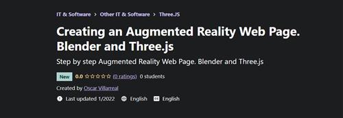 Udemy - Creating an Augmented Reality Web Page. Blender and Three.js