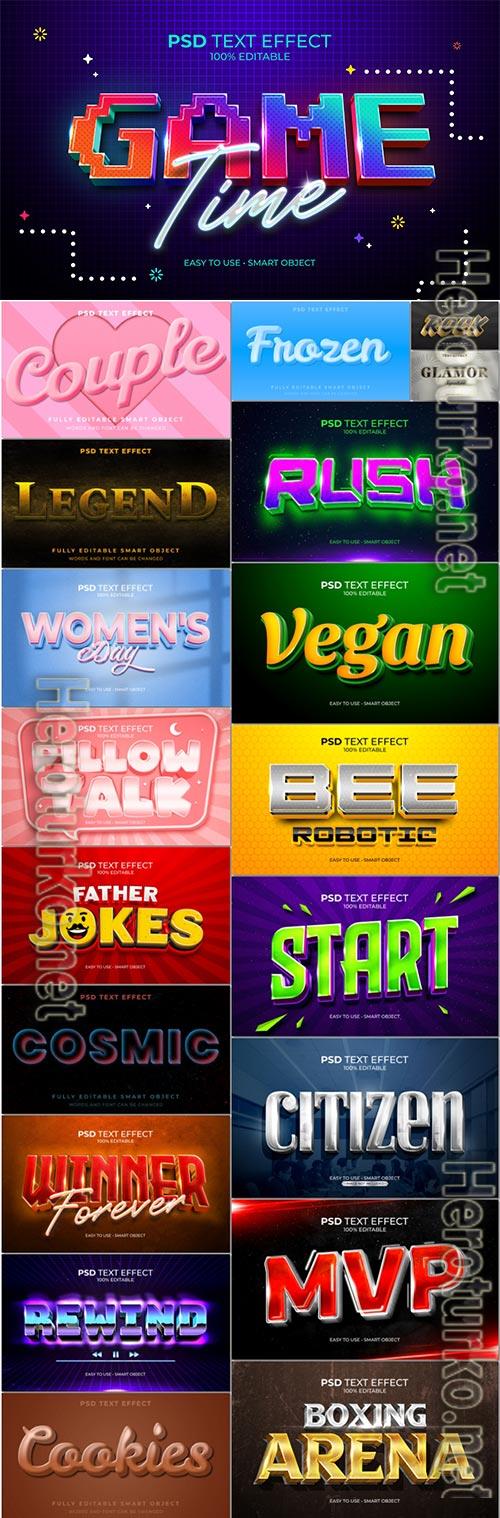 Bundle 3d text style effect in psd vol 14 Bundle 3d text style effect in psd vol 14