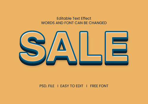Sale text effect psd