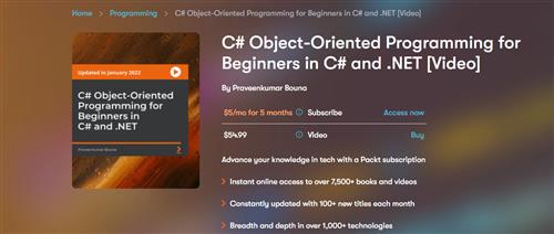 C# Object-Oriented Programming for Beginners in C# and .NET [Video]