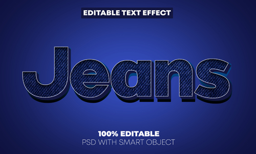 Jeans text effect psd
