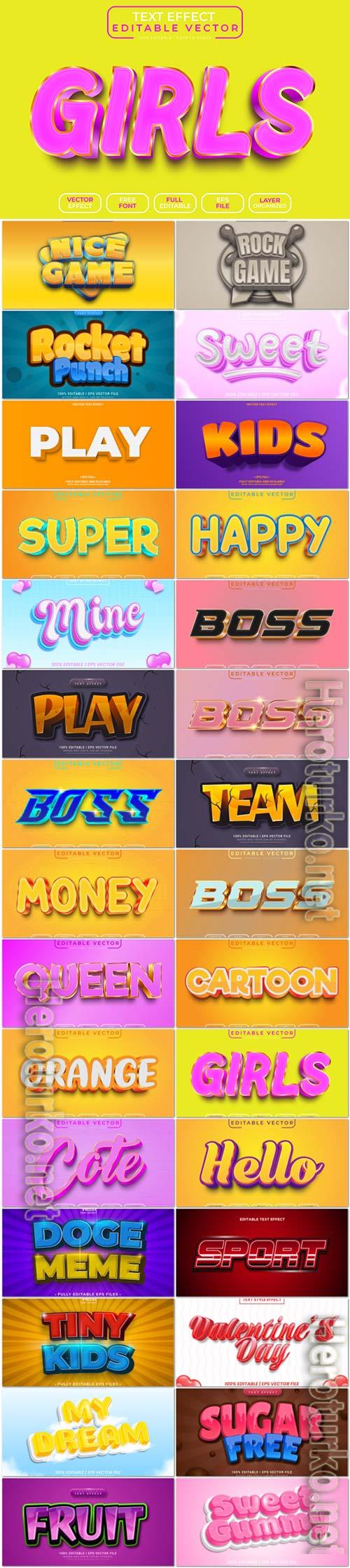 3d editable text style effect vector vol 952 3d editable text style effect vector vol 952