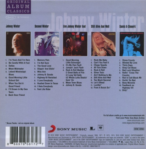 Johnny Winter - Original Album Classics [1969-74] (2010) [5CD] Lossless