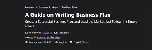 Udemy - A Guide on Writing Business Plan