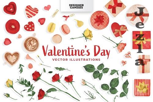Valentine�s Day Vector Illustrations