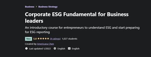 Udemy – Corporate ESG Fundamental for Business Leaders