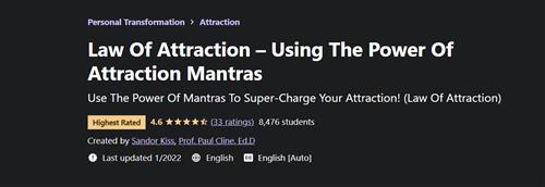 Udemy - Law Of Attraction - Using The Power Of Attraction Mantras