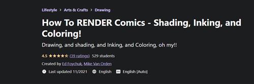 How To RENDER Comics - Shading, Inking and Coloring