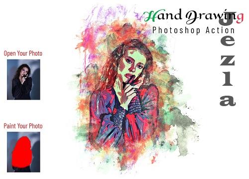 Hand Drawing Photoshop Action - 6897652