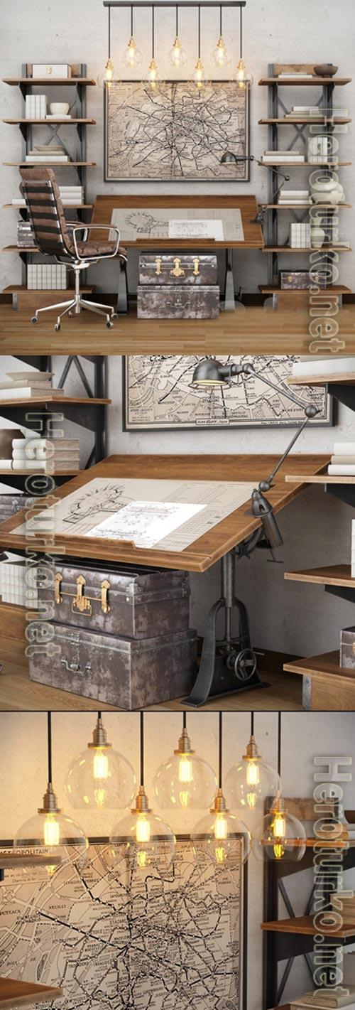 3D Models RESTORATION HARDWARE CABINET DECOR SET VOL4