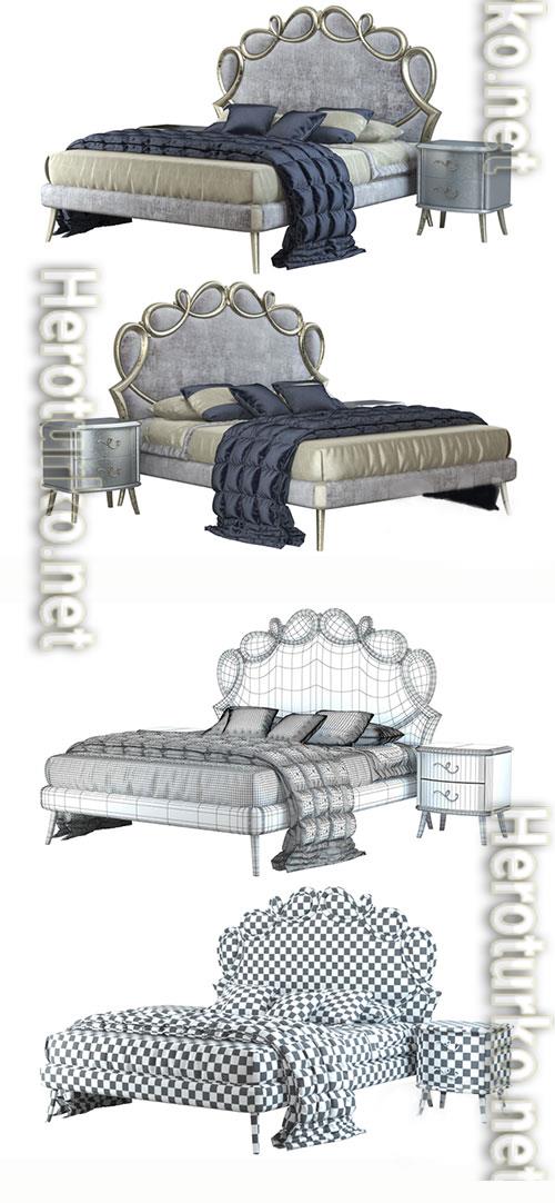 3D Models Bed CorteZari Letti Matrimoniali PAPILLON