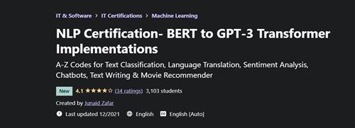 NLP Certification BERT to GPT-3 Transformer Implementations