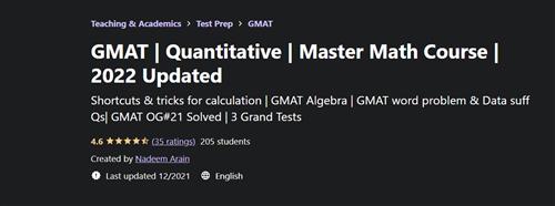 GMAT Quantitative Master Math Course 2022 Updated