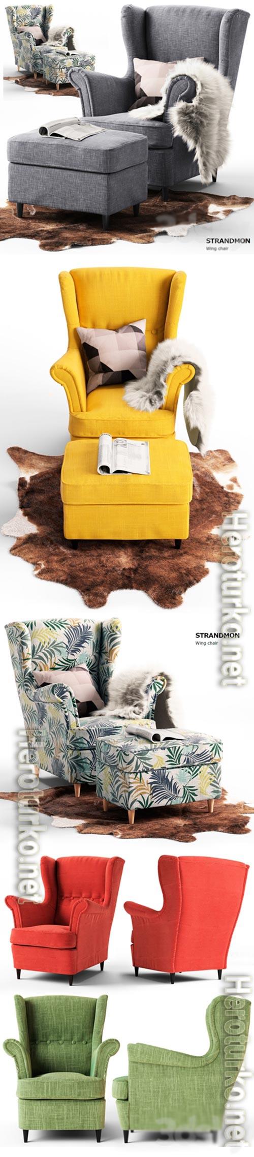 3D Models CHAIR STRANDMON IKEA