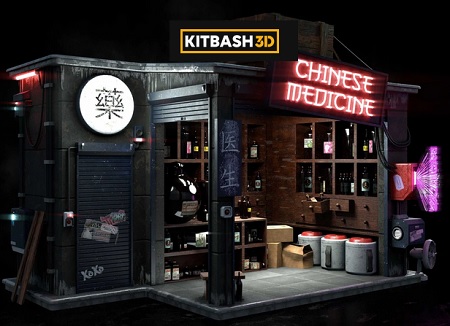 Kitbash3D - Props Cyber Streets