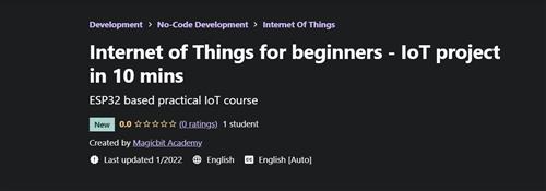 Udemy – Internet of Things for beginners – IoT project in 10 mins