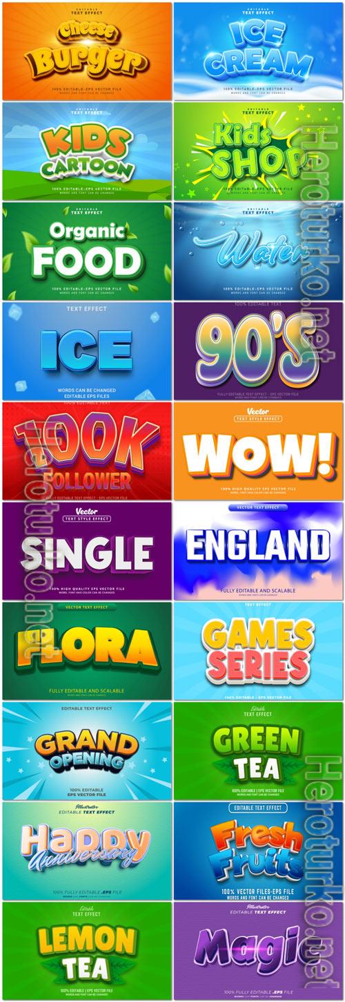 3d editable text style effect vector vol 957 3d editable text style effect vector vol 957