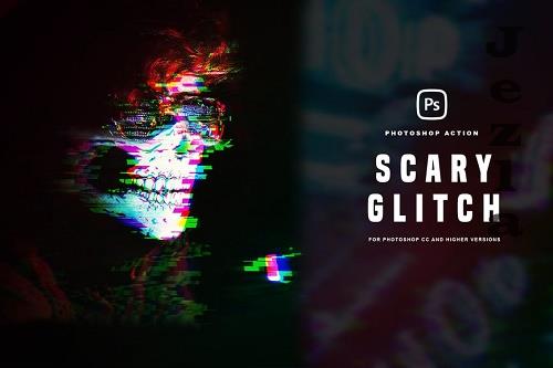 Scary Glitch Photoshop Action Scary Glitch Photoshop Action
