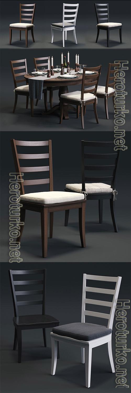 3D Models Table + chair 007